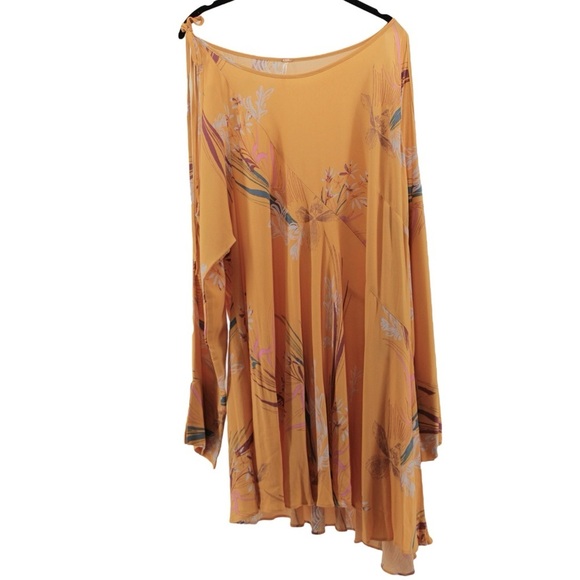 Free People Clear Skies Cold Shoulder Fairy Whimsical Garden Party Dress Size L - Picture 3 of 10